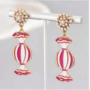 ❤️ FREE Candy Hard Drop Snack Food Rhinestone Sparkle Hipster Girly Earrings